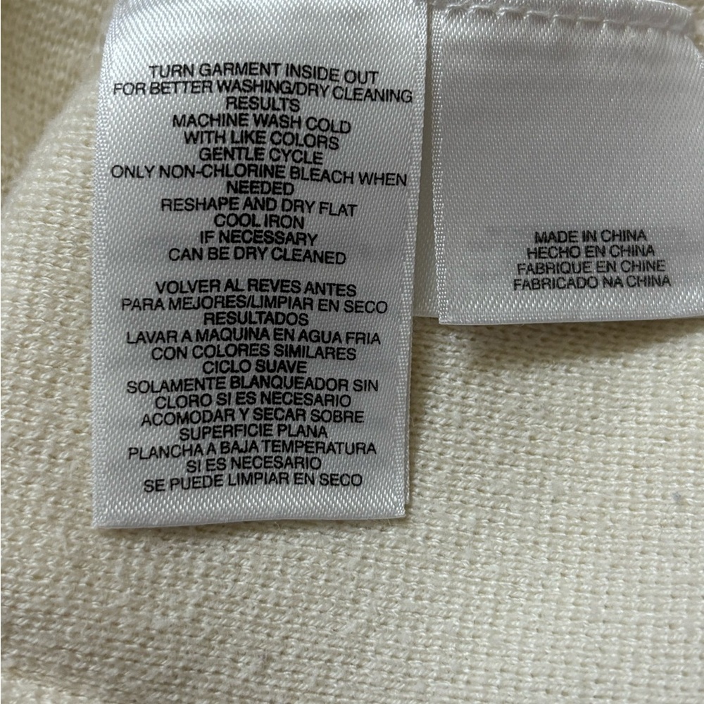 Jones New York Cream Cowl Neck SweaterSz L - Picture 7 of 8
